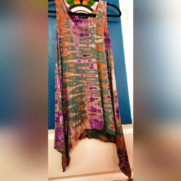 Boho Style Fashion Fuse ty-dye Tank top-S - Picture 7 of 14